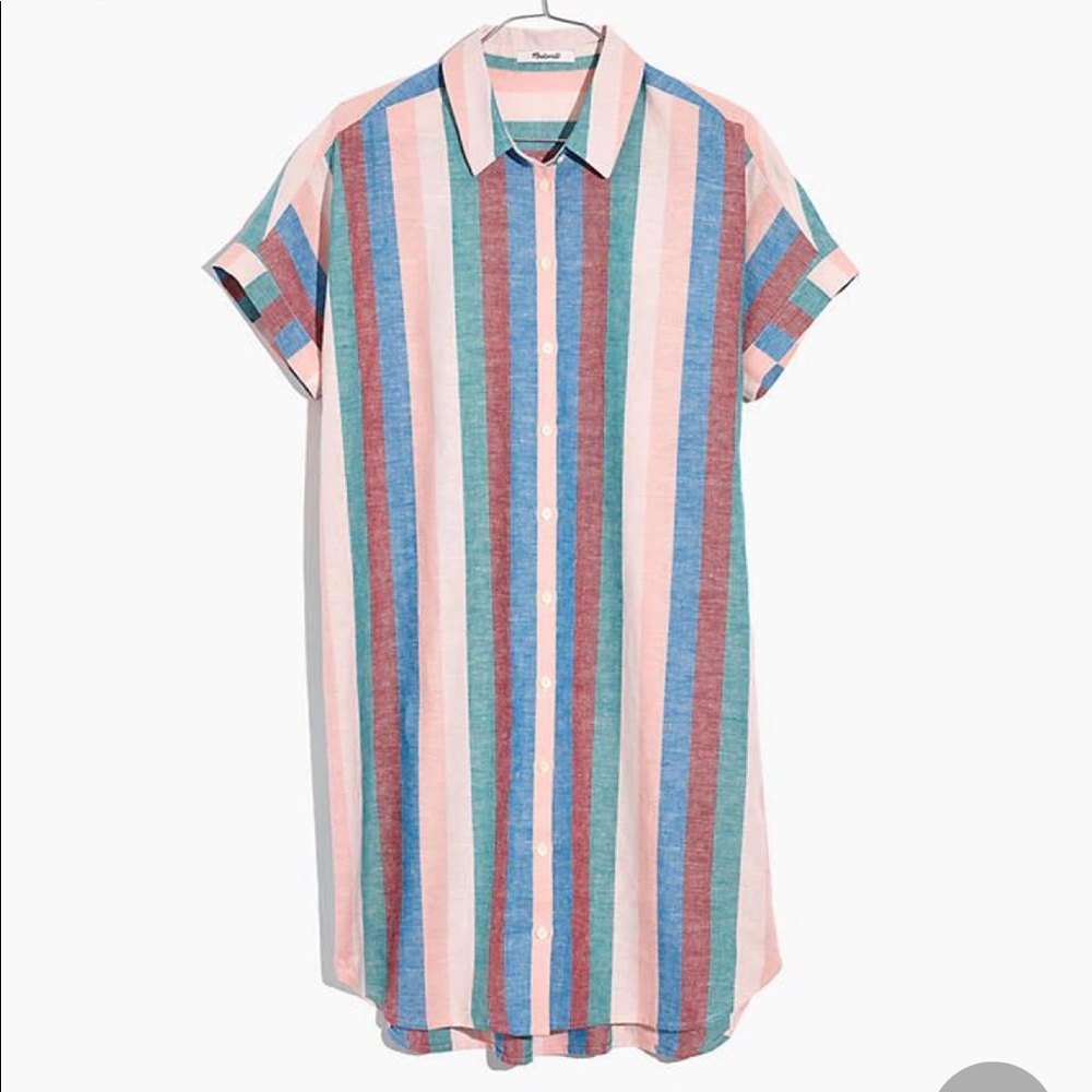 Madewell Central Shirt Dress in Flagstaff Stripe